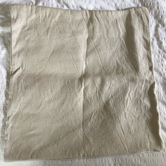 West Elm Cream Canvas Pillow Case 24x24 - Picture 6 of 6